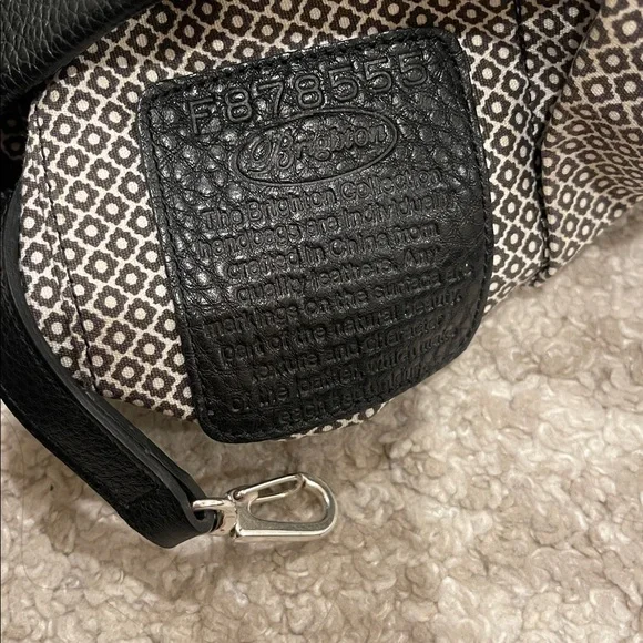 BRIGHTON PRETTY TOUGH BLACK STUDDED ROYCE SUPER ORGANIZERCROSSBODY HANDBAG